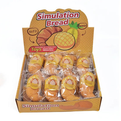 Fun Realistic Croissant Toy Pinch Squeeze Relief Squishy Stress Cute Lazy Stress Ball Funny Stress Relief Fidget Adult Toy