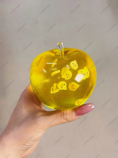 Big Apple Stress Ball Apple Fidget Toys Non-Bounce Squeeze Ball ASMR Sensory Toys for Kids & Adults Anti-Stress Festival Gifts