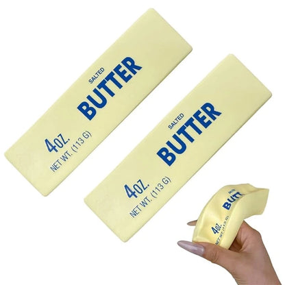 Slow Rebound Cute Butter Squeeze Stress Ball New Upgraded Realistic Butter Stick Soft Squeeze Decompression Decor for Adults Kid