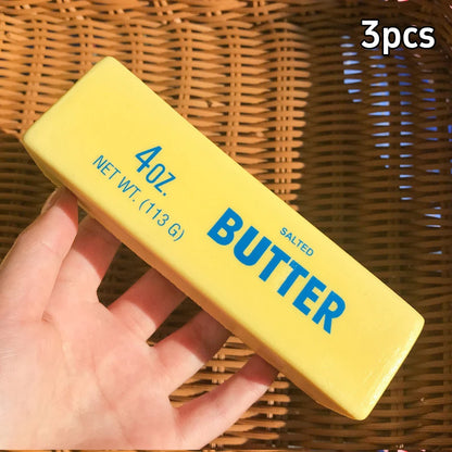Slow Rebound Cute Butter Squeeze Stress Ball New Upgraded Realistic Butter Stick Soft Squeeze Decompression Decor for Adults Kid
