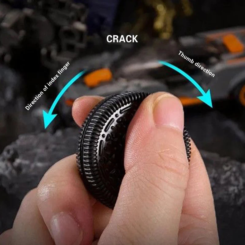 Biscuit Push Block Magnetic EDC Fingertip Rotator Fidget Metal Coin Toy Adult anti Anxiety and Stress Relief Alloy Coin Stress