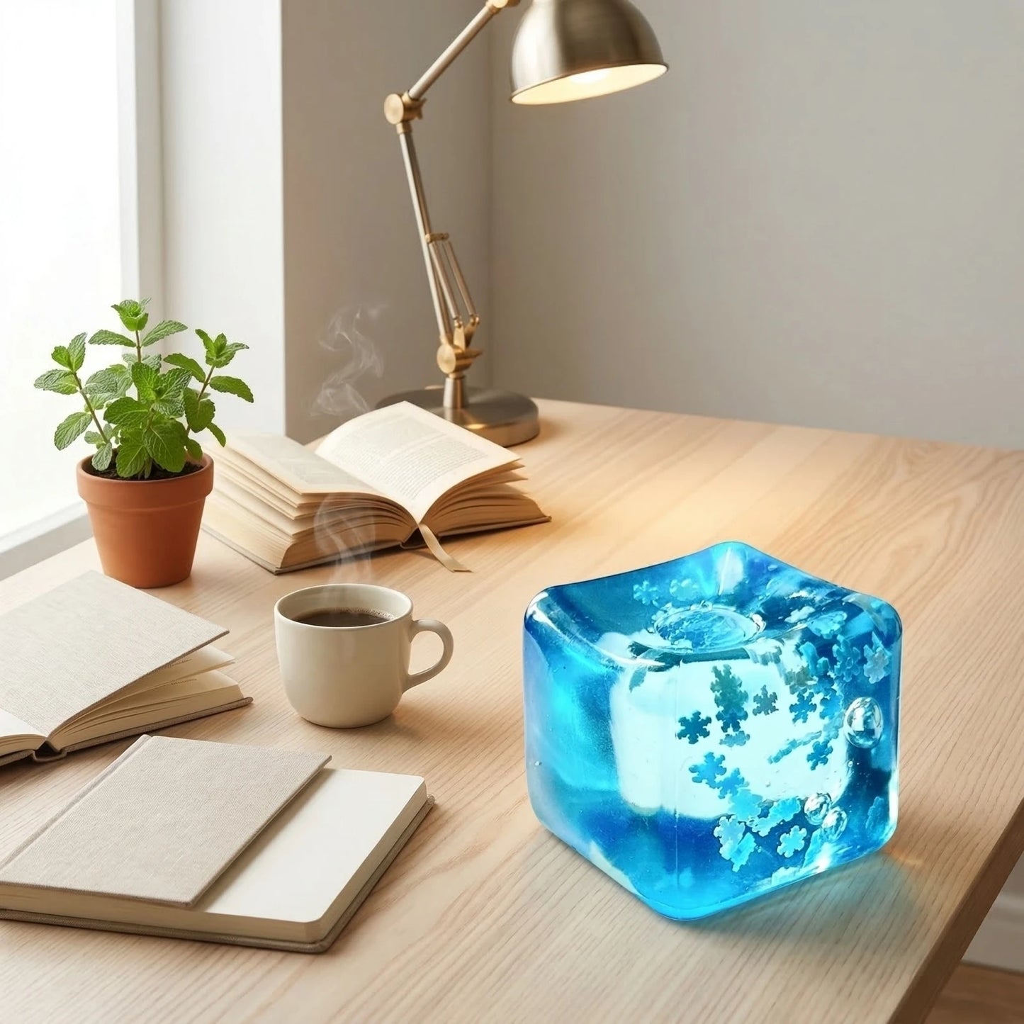 Squishy Snowflake Ice Cubes Slow Rising Sensory Fidget Toy Soft Ice Cubes Stress Relief Squeeze Toy Hand Exercise Calming Tool