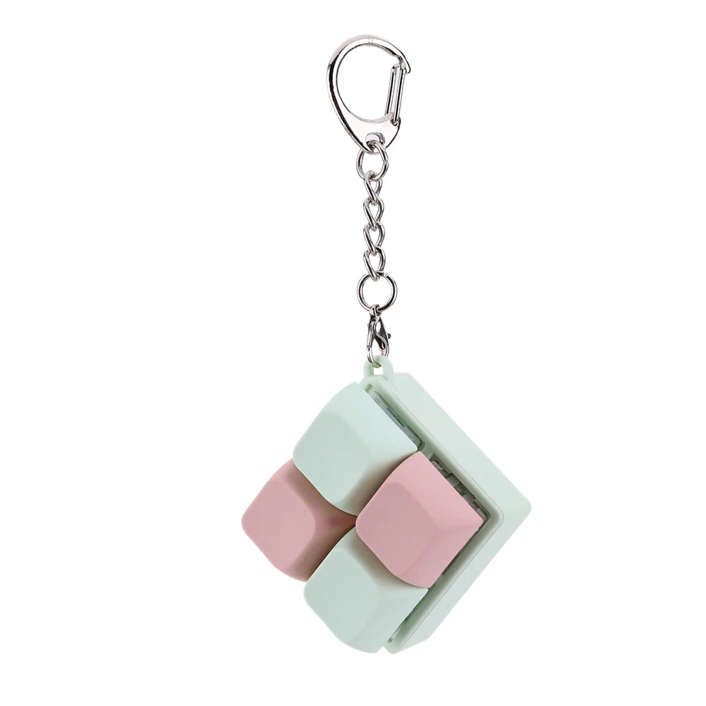 4 Keys Keyboard Keycaps Finger Keyboard Fidget S Press Stress Relief DIY Keycaps Keychain Finger Keyboard Caps Fidget