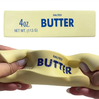 Slow Rebound Cute Butter Squeeze Stress Ball New Upgraded Realistic Butter Stick Soft Squeeze Decompression Decor for Adults Kid