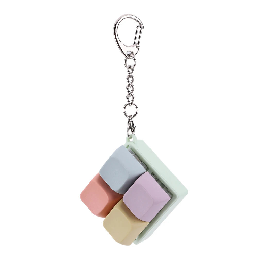 4 Keys Keyboard Keycaps Finger Keyboard Fidget S Press Stress Relief DIY Keycaps Keychain Finger Keyboard Caps Fidget