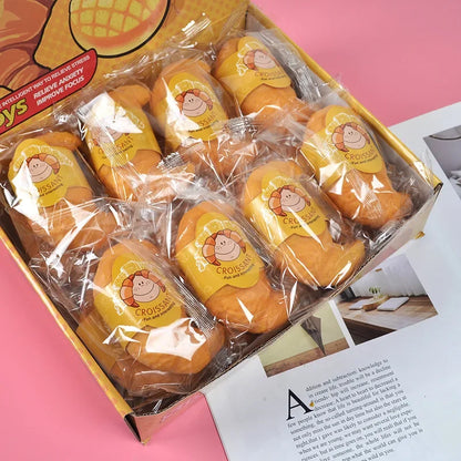 Fun Realistic Croissant Toy Pinch Squeeze Relief Squishy Stress Cute Lazy Stress Ball Funny Stress Relief Fidget Adult Toy