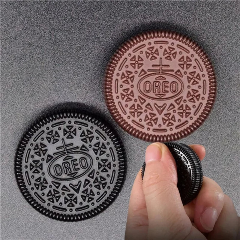 Biscuit Push Block Magnetic EDC Fingertip Rotator Fidget Metal Coin Toy Adult anti Anxiety and Stress Relief Alloy Coin Stress